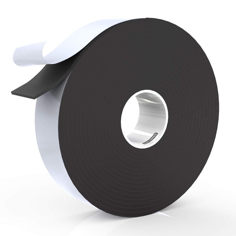 LLPT Foam Insulation Tape 1 Inch x 50 Feet Closed Cell Foam Rubber for Door Window Weatherstrip Outdoor Indoor Residue Free Weatherproof Adhesive(EFT150) - Image 1